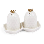 Bee Hive Salt & Pepper Set | White Gold