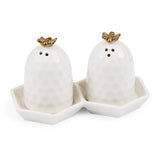 Bee Hive Salt & Pepper Set | White Gold