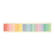 Rainbow Striped Mini Candles | 50 Pack