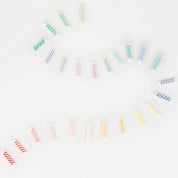 Rainbow Striped Mini Candles | 50 Pack