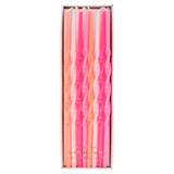 Meri Meri Twisted Candle Set | Pink 16 Pack