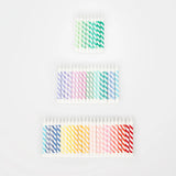 Rainbow Striped Mini Candles | 50 Pack