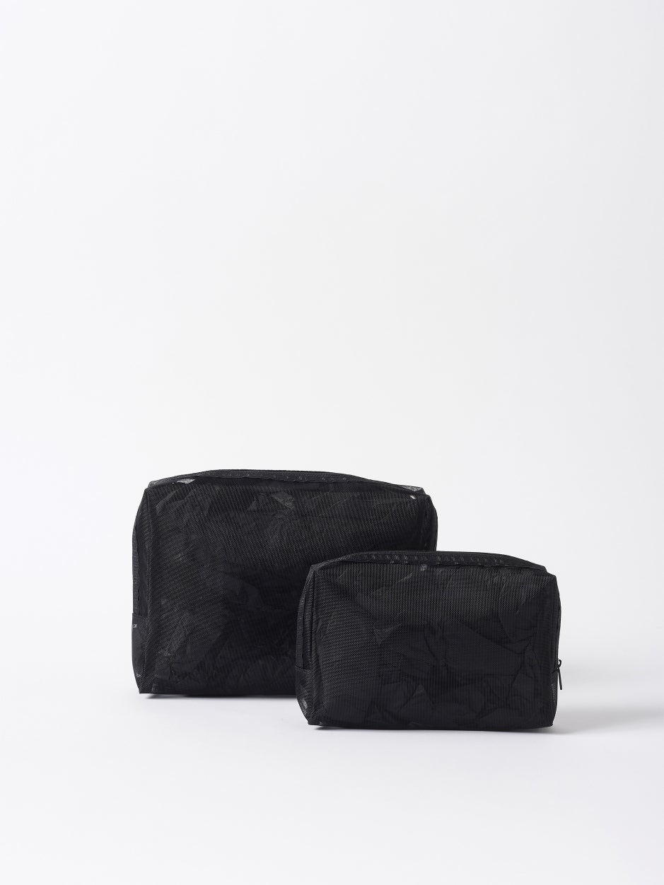 Citta Mesh Wash Bag - Black large
