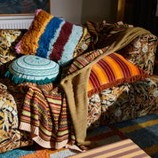 Sage X Clare Henri Shag Cushion | Mahogany | Feather Insert