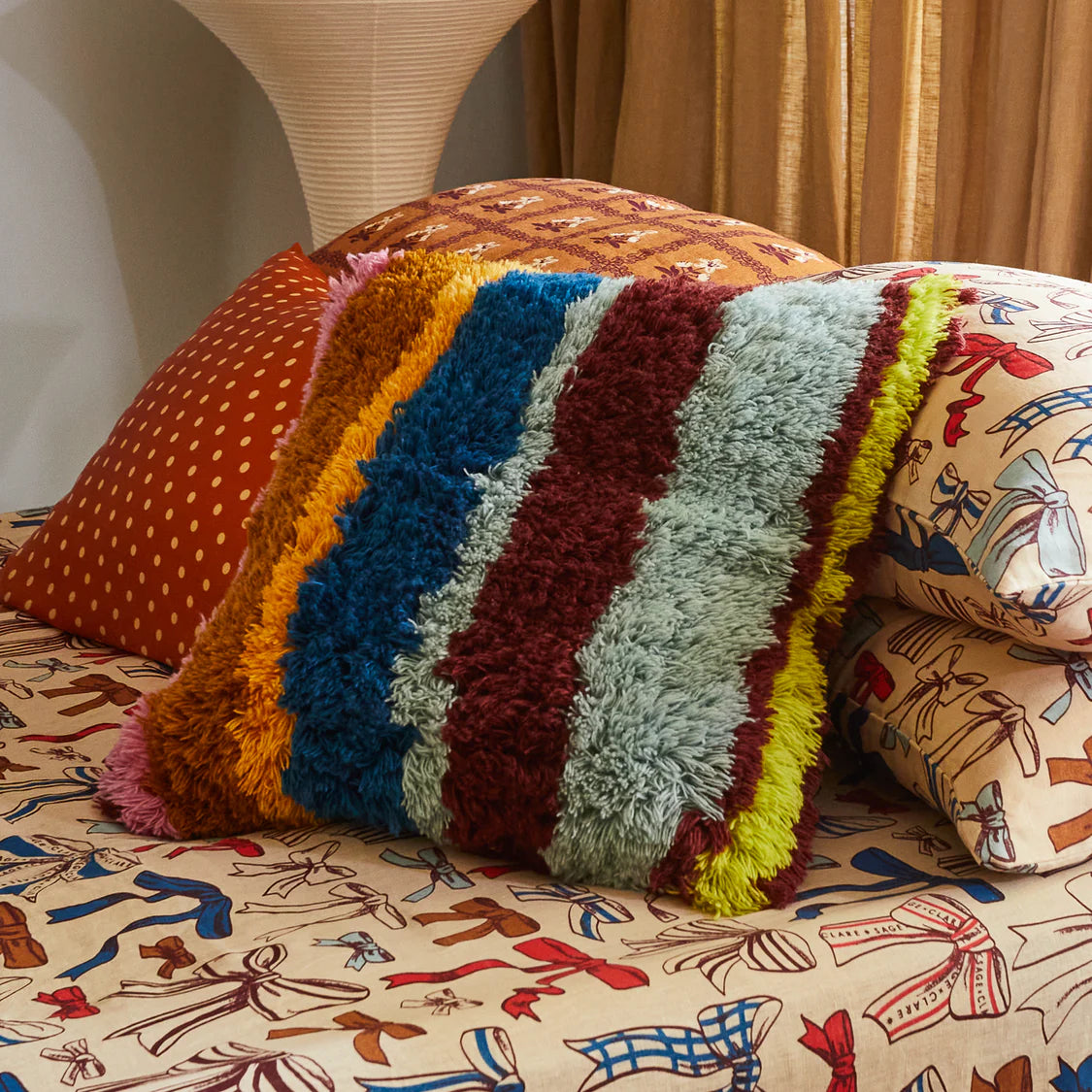 Sage X Clare Henri Shag Cushion | Mahogany | Feather Insert