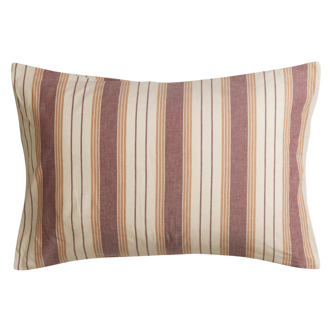 Sage X Clare Brigitte Cotton Pillowcase Set | Mahogany
