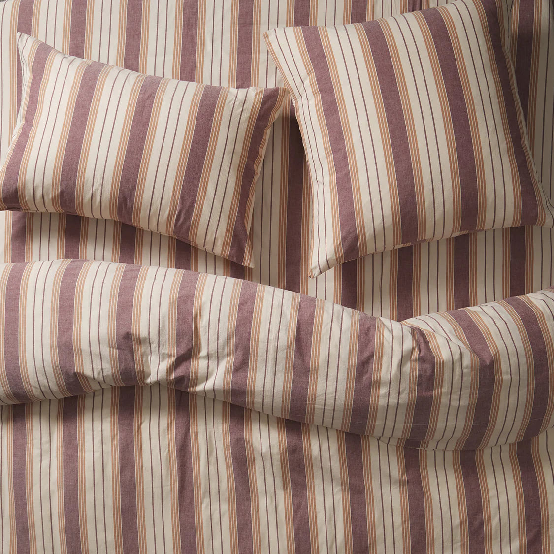 Sage X Clare Brigitte Cotton Pillowcase Set | Mahogany