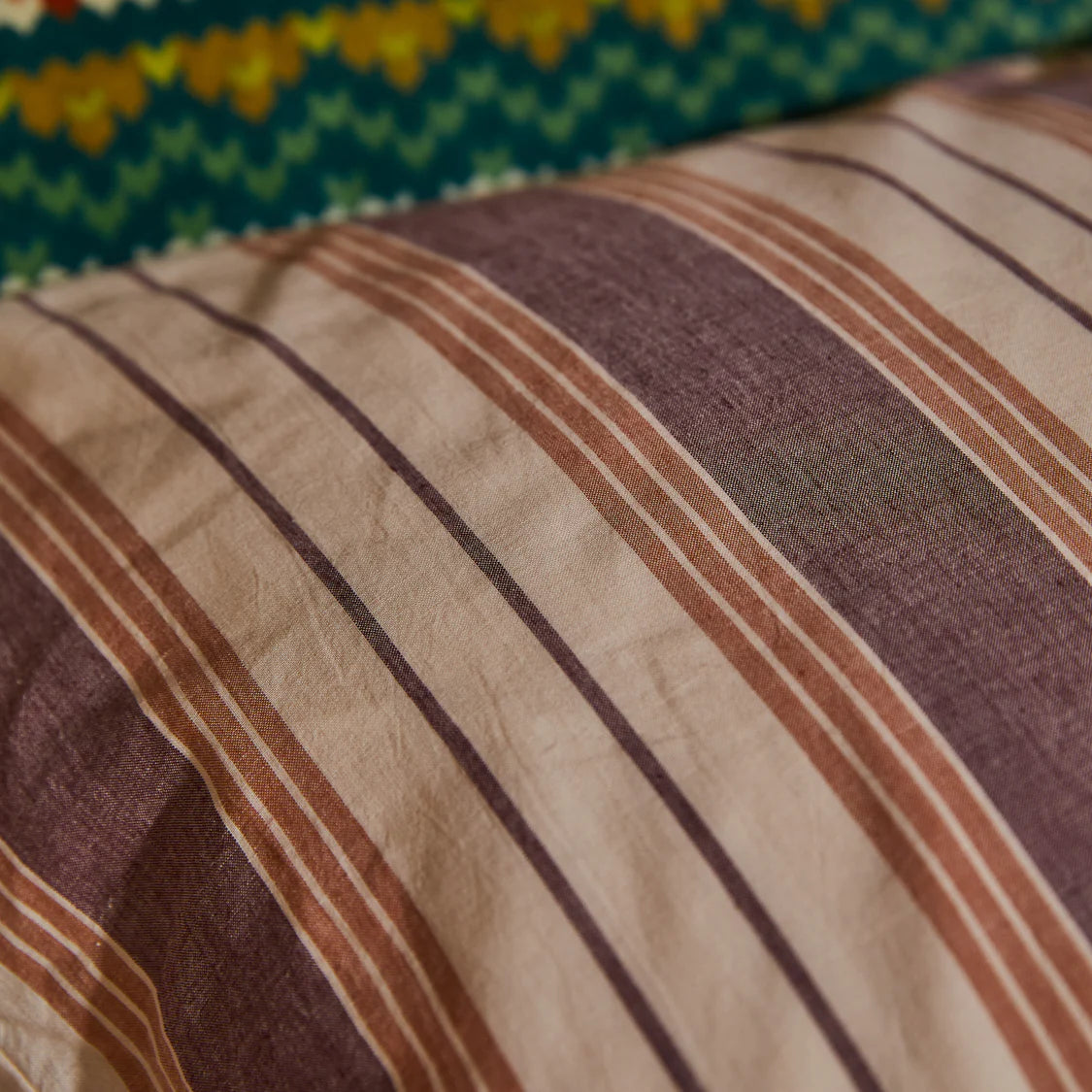 Sage X Clare Brigitte Cotton Pillowcase Set | Mahogany