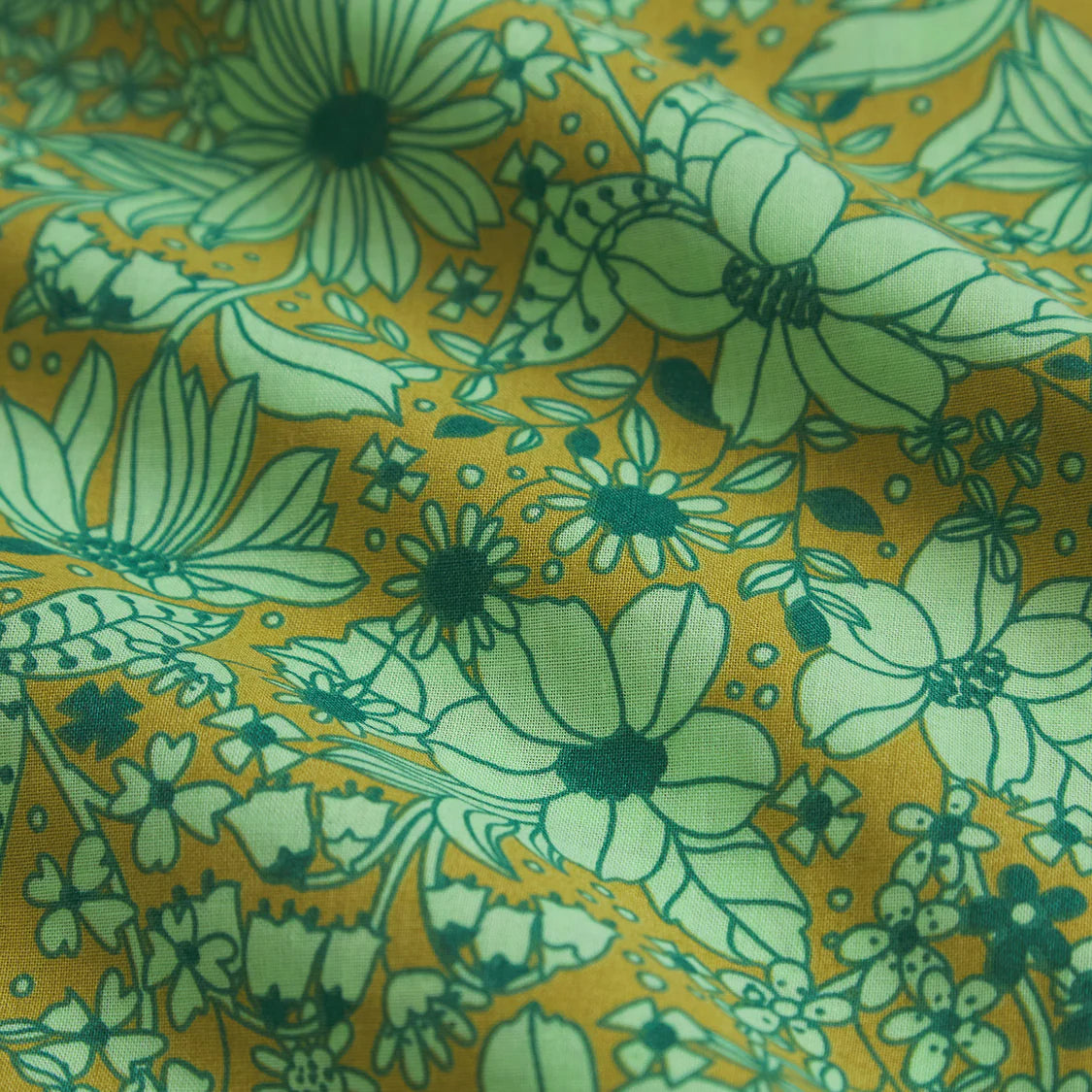 Sage X Clare Evette Cotton Quilt Cover | Olive Queen