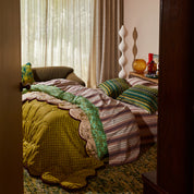 Sage X Clare Evette Cotton Quilt Cover | Olive Queen