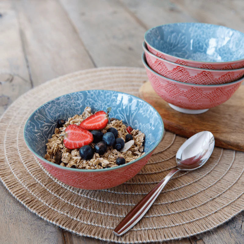 Mikasa Pasta Bowl | 15.7cm Leaf Print & Geometric
