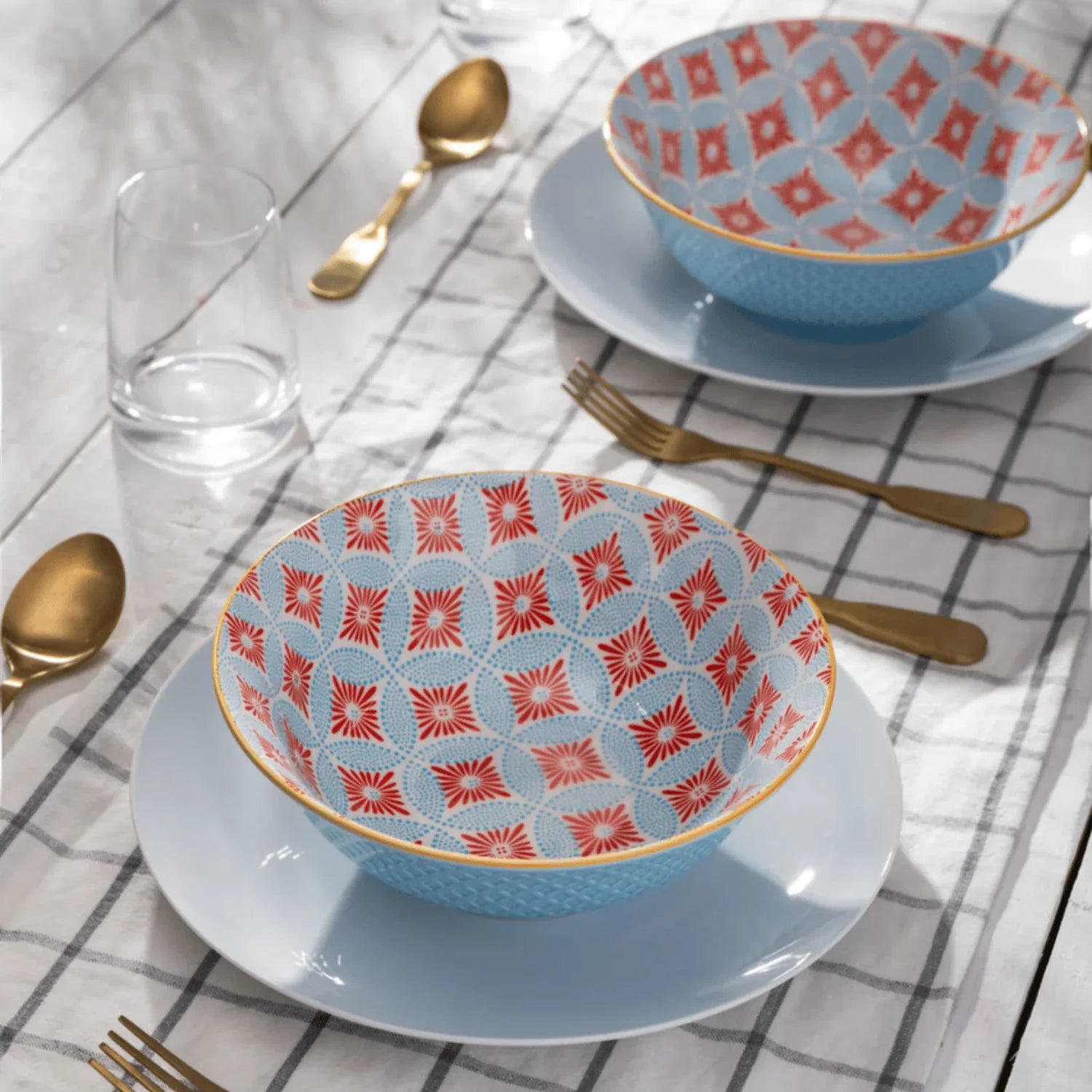 Mikasa Ramen Bowl 21cm | Blue Mosaic