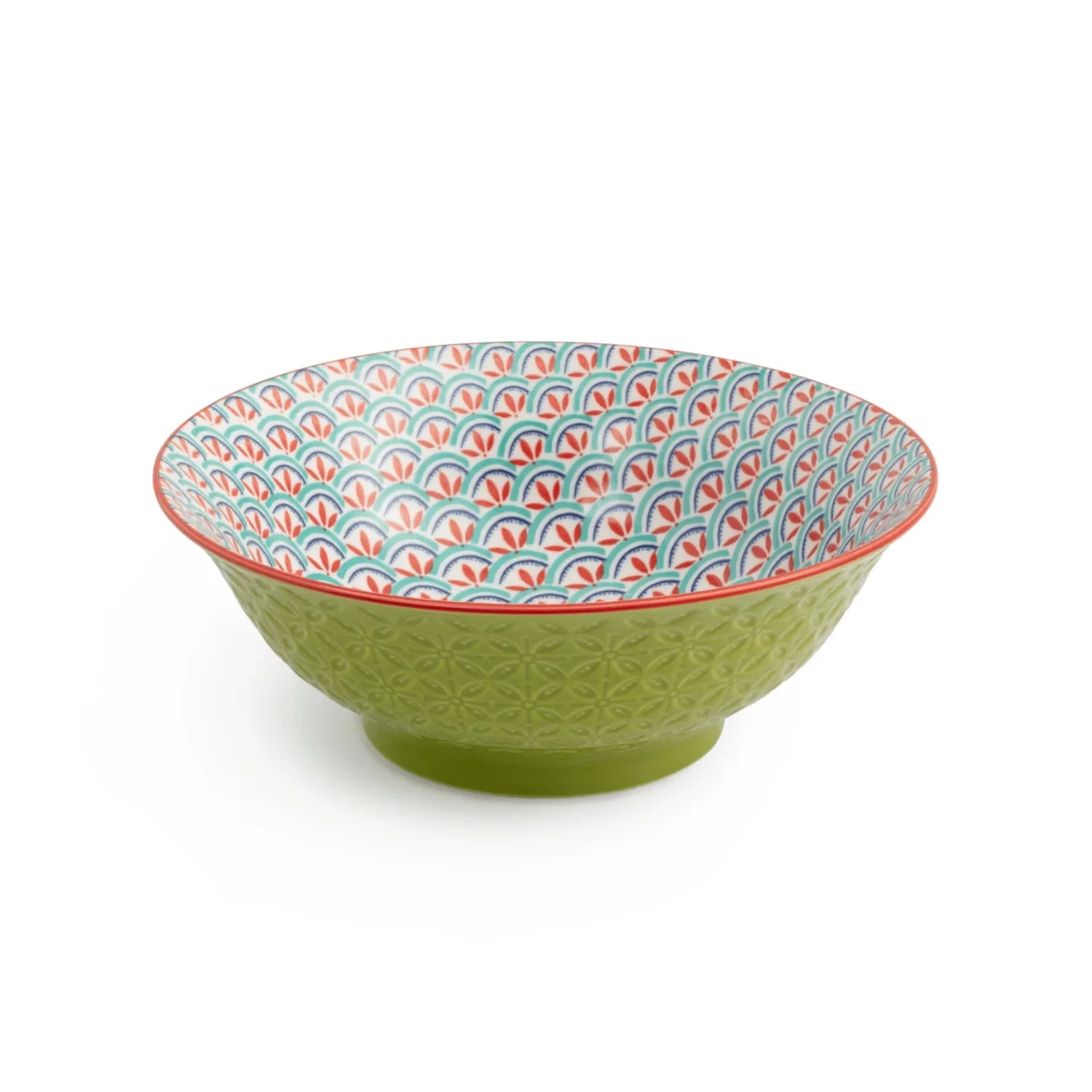 Mikasa Ramen Bowl 21cm | Green Blue Geometric