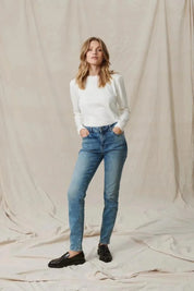 St Tropez Mila Long Sleeve Pullover | Ice