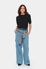 Saint Tropez Mila Short Sleeve Pullover | Black