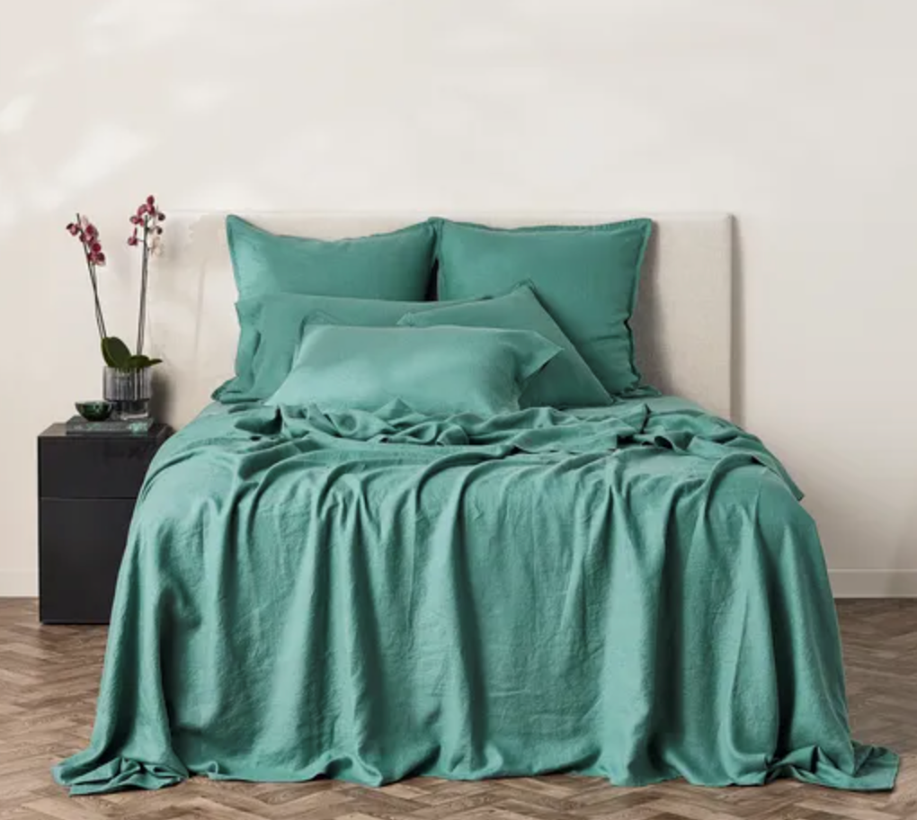 George Street Linen Duvet Cover Set | Mineral