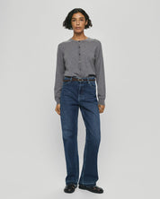 MSCH Eli Ada HW Straight Jeans Long | Mid Blue Wash