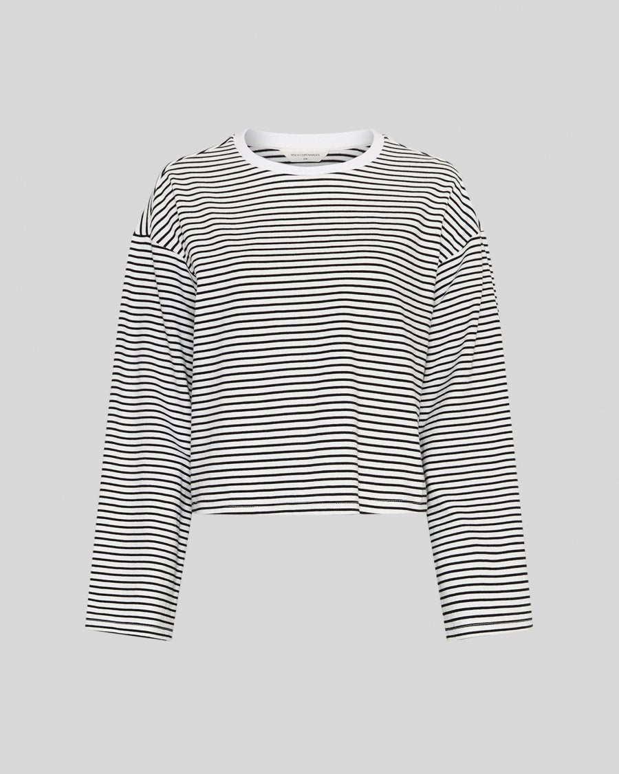 MSCH Krestiane Pullover | Stripe Egret Black