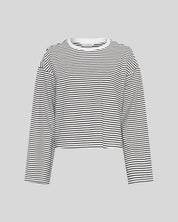 MSCH Krestiane Pullover | Stripe Egret Black