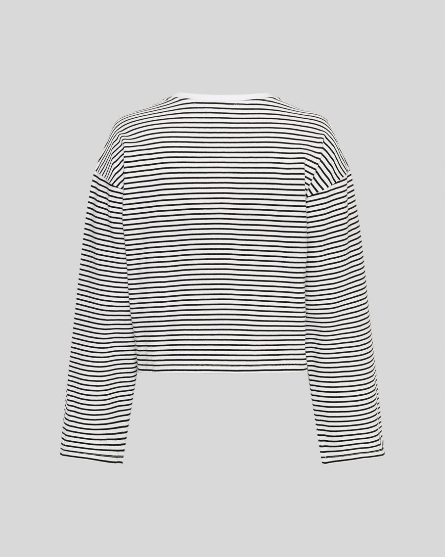 MSCH Krestiane Pullover | Stripe Egret Black