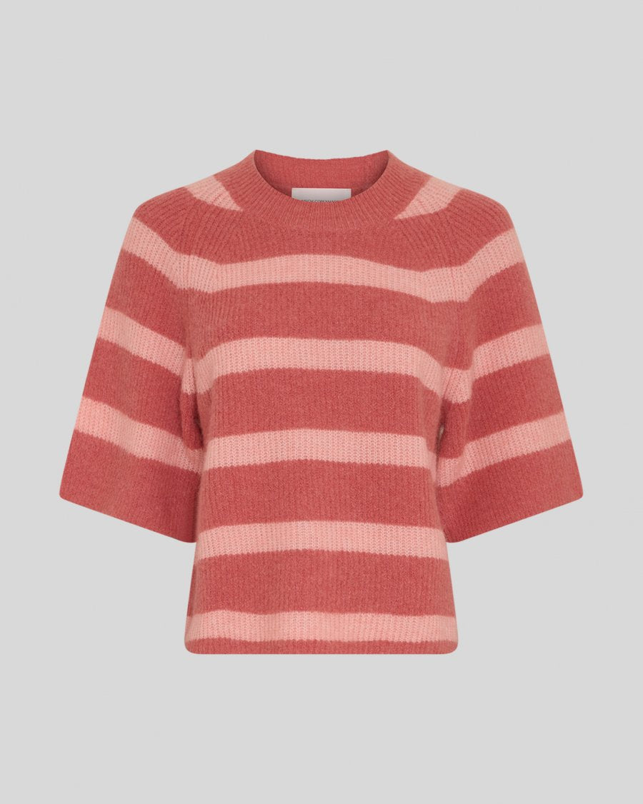 MSCH Milania Hope Short Sleeve Pullover | Stripe Rose Peach
