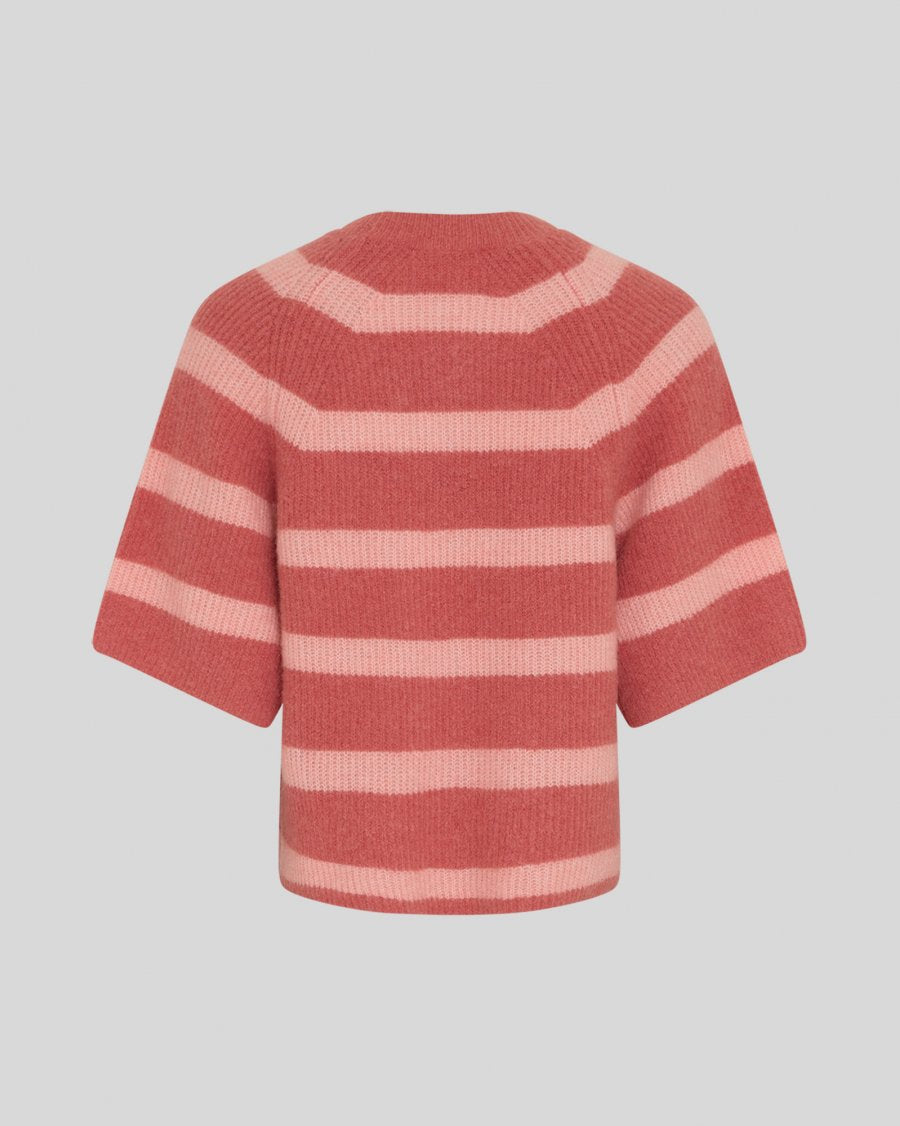 MSCH Milania Hope Short Sleeve Pullover | Stripe Rose Peach
