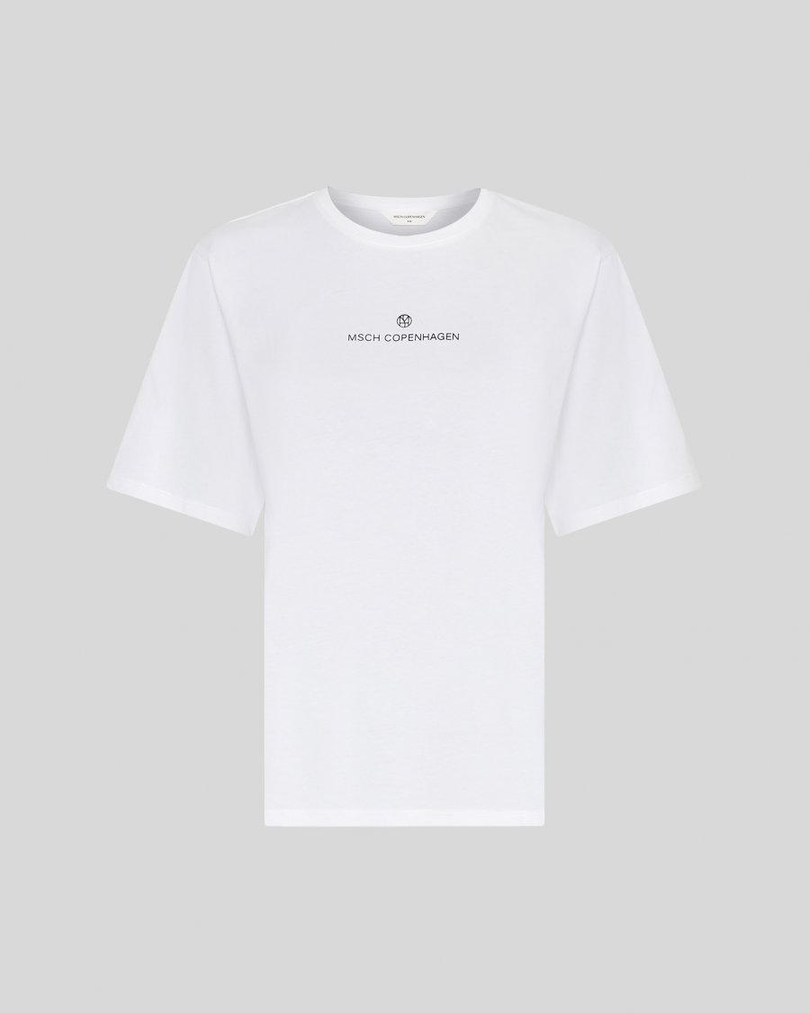 MSCH Theana Organic Icon Logo Tee | White Black