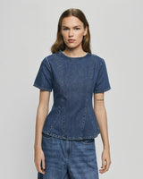 MSCH Turig Alena SS Top | Mid Blue Wash