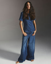 MSCH Turig Alena SS Top | Mid Blue Wash