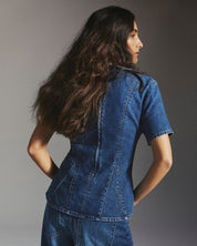 MSCH Turig Alena SS Top | Mid Blue Wash