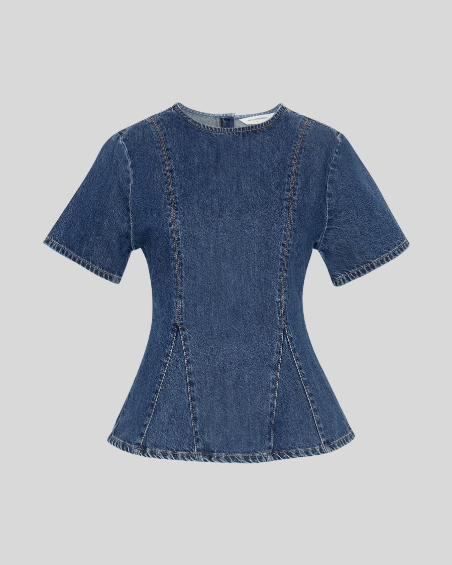 MSCH Turig Alena SS Top | Mid Blue Wash