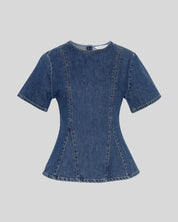 MSCH Turig Alena SS Top | Mid Blue Wash