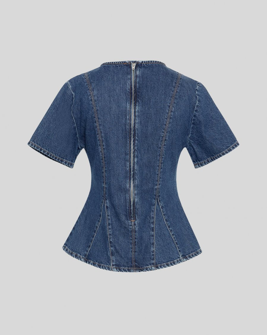 MSCH Turig Alena SS Top | Mid Blue Wash
