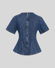 MSCH Turig Alena SS Top | Mid Blue Wash