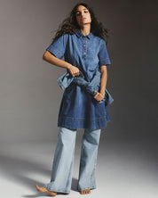 MSCH Turo Alena Short Sleeve Dress | Mid Blue Wash