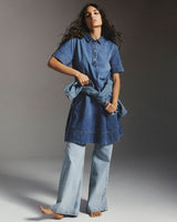 MSCH Turo Alena Short Sleeve Dress | Mid Blue Wash