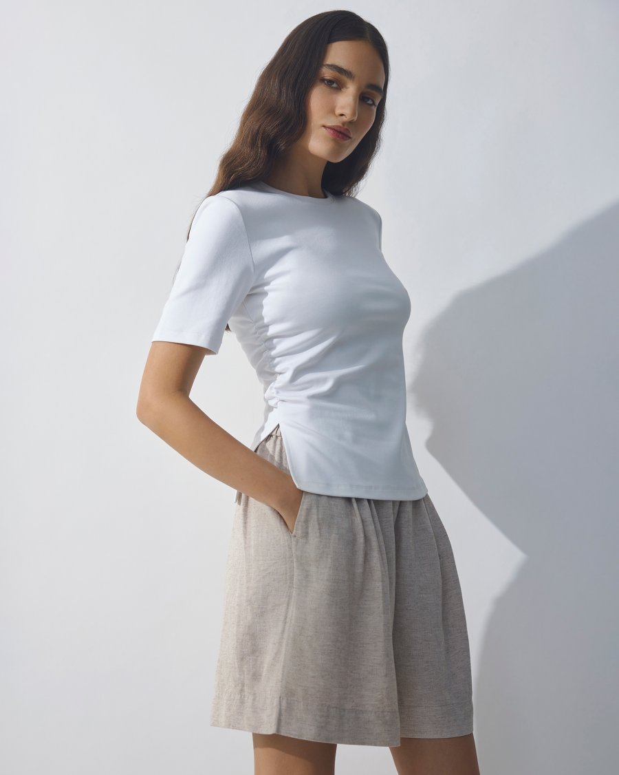 MSCH Viana Ginia High Waist Shorts | Sand Melange