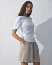 MSCH Viana Ginia High Waist Shorts | Sand Melange