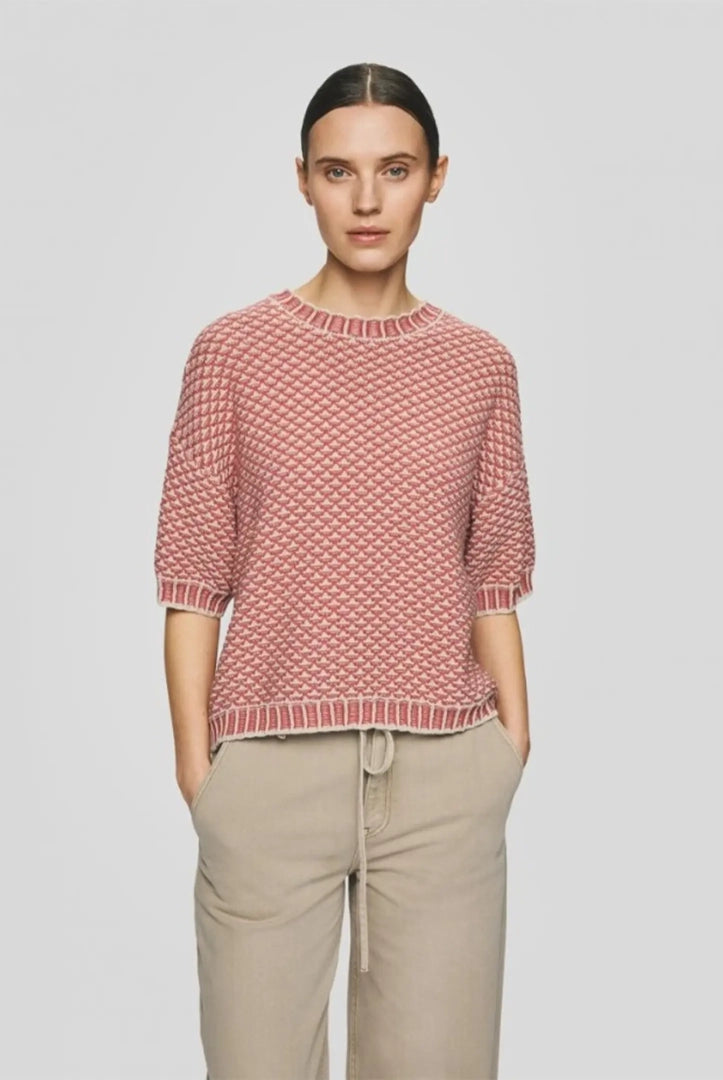 MSCH Catina Short Sleeve Pullover | Oatmeal Rose