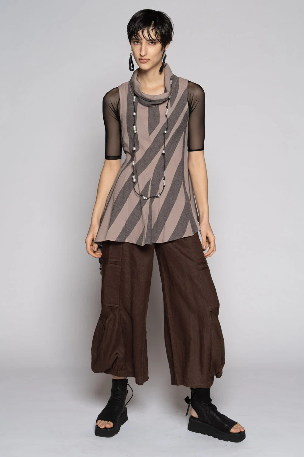 Dogstar Celi Top | Taupe Stripe
