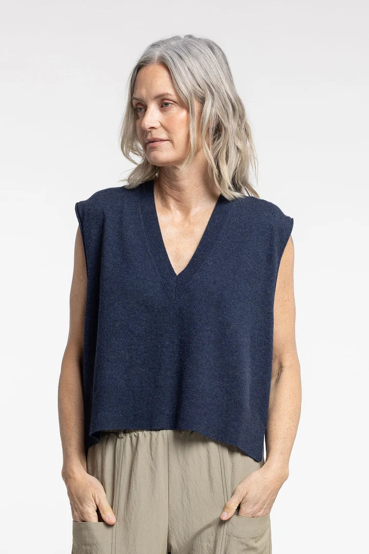 New Lands Vinnie Vest | Indigo
