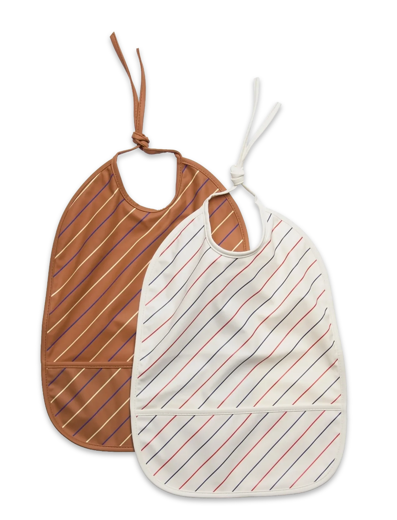Bib Striped Pack of 2 | Mellow Caramel
