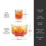 Viski Admiral Punch Bowl & 8 Tumblers