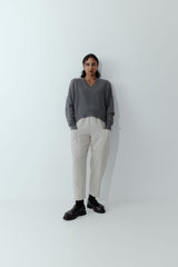 New Lands Super Pant| Natural Pinstripe