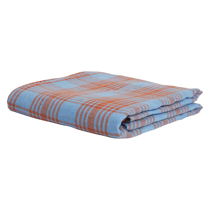 Sage X Clare Pello Linen Flat Sheet  | Blue Jay King Size