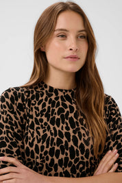 St Tropez Paloma Pullover | Tiger Eye Spotty Leopard
