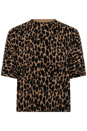 St Tropez Paloma Pullover | Tiger Eye Spotty Leopard
