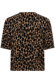 St Tropez Paloma Pullover | Tiger Eye Spotty Leopard