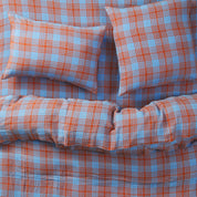 Sage X Clare Pello Linen Euro Pillowcase Set  | Blue Jay