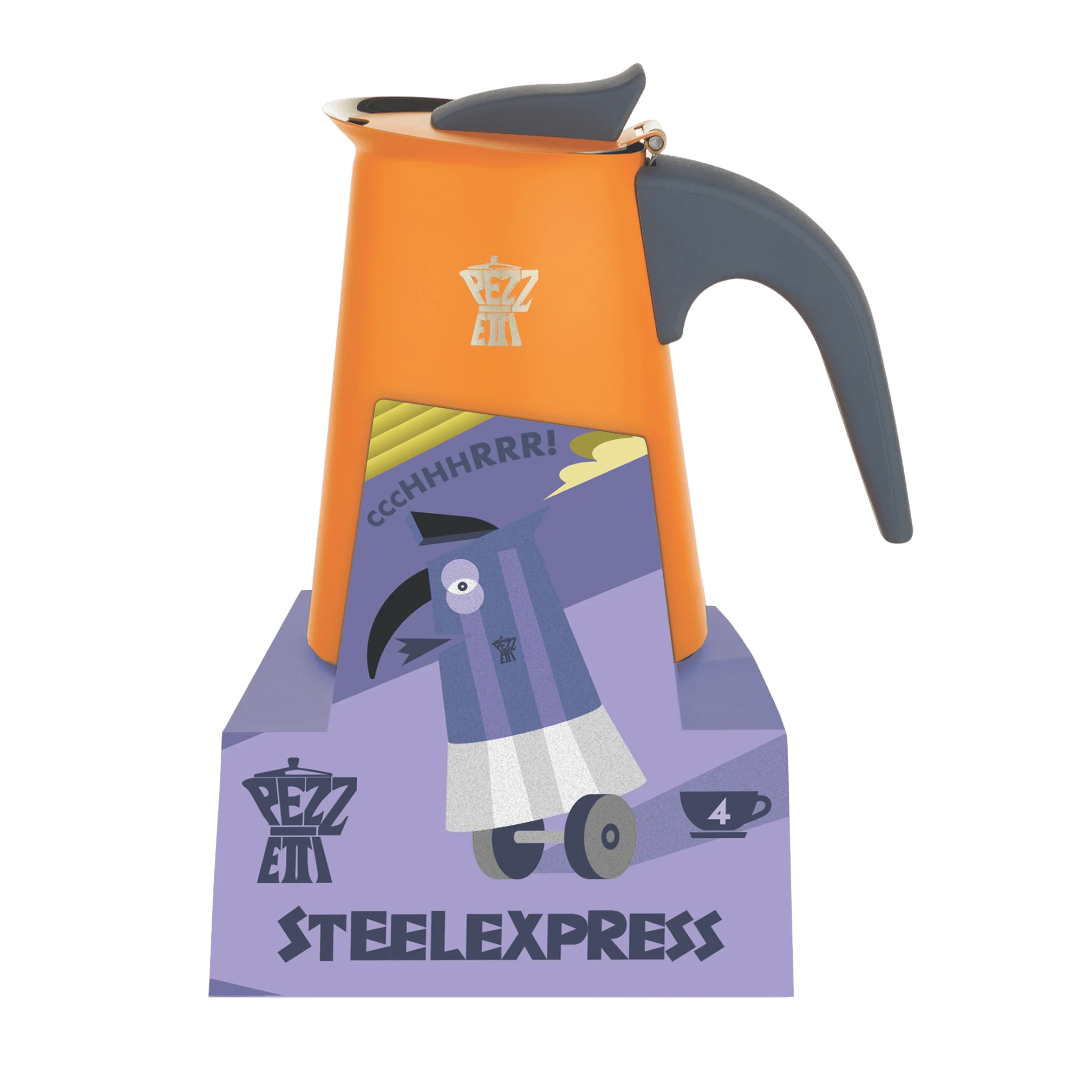 Pezzetti Steel Express Stove Top Coffee Maker | Flame